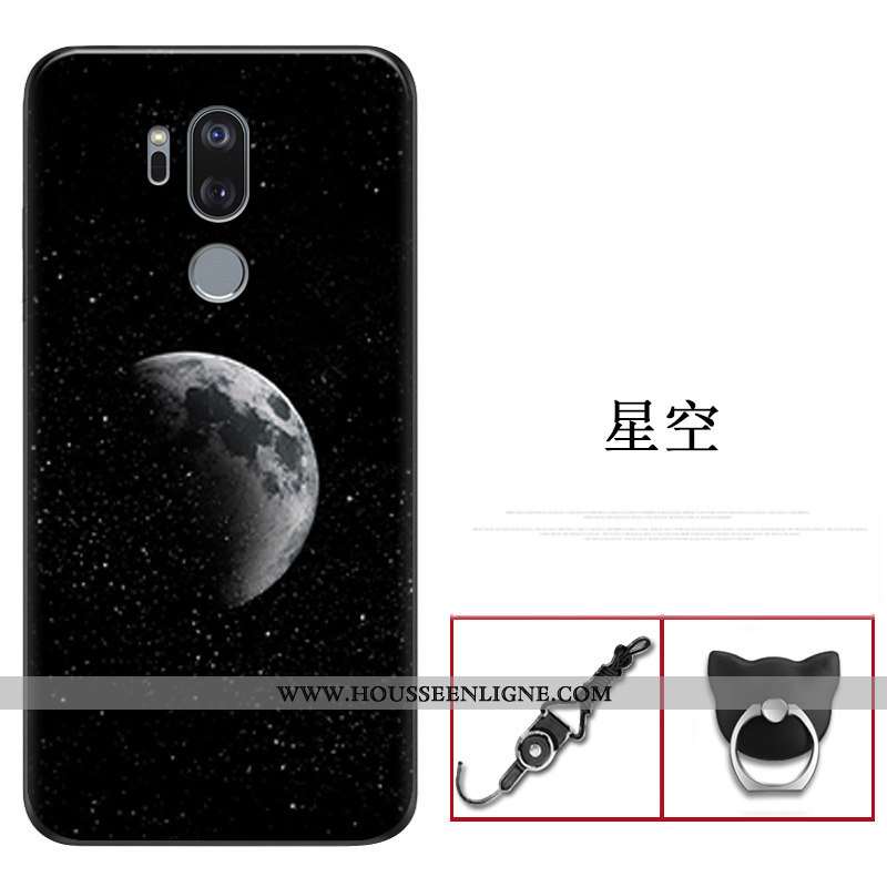 Coque Lg G7 Thinq Transparent Ultra Incassable Protection Étui Bleu Marin Fluide Doux Bleu Foncé