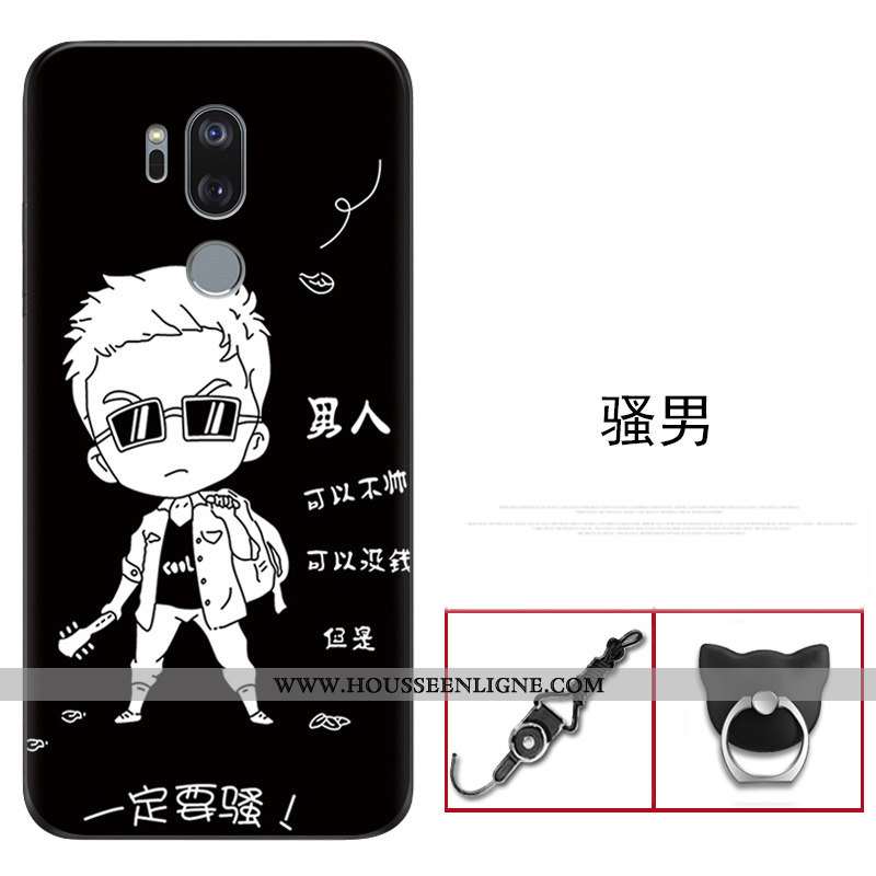 Coque Lg G7 Thinq Transparent Ultra Incassable Protection Étui Bleu Marin Fluide Doux Bleu Foncé