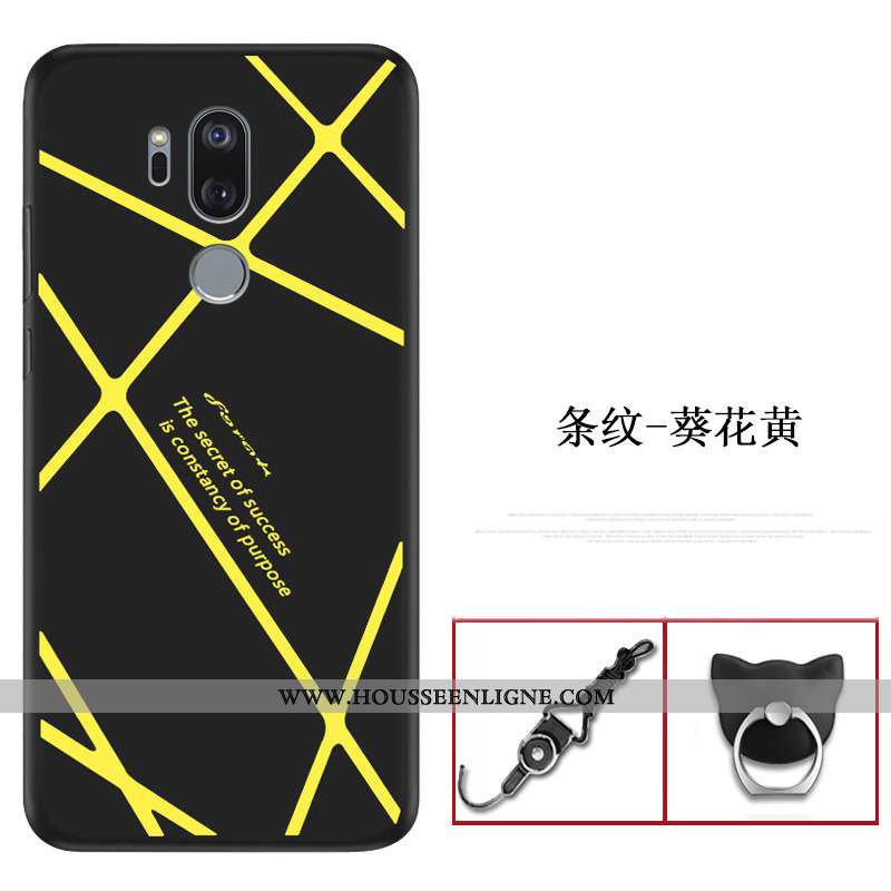 Coque Lg G7 Thinq Transparent Ultra Incassable Protection Étui Bleu Marin Fluide Doux Bleu Foncé