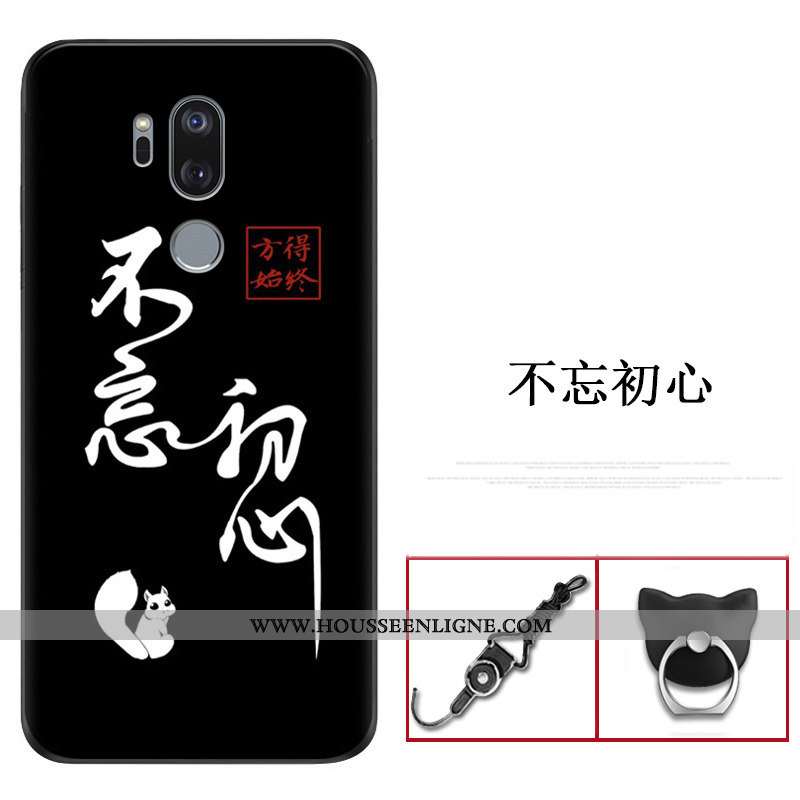 Coque Lg G7 Thinq Transparent Ultra Incassable Protection Étui Bleu Marin Fluide Doux Bleu Foncé