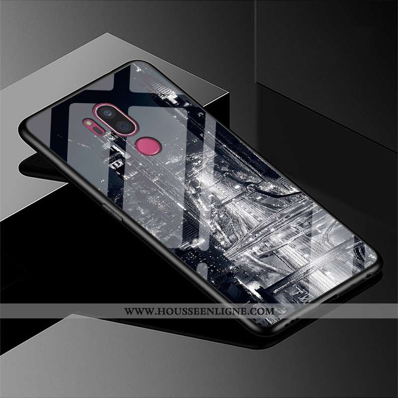 Coque Lg G7 Thinq Verre Personnalité Tendance Fluide Doux Étui Mode Violet