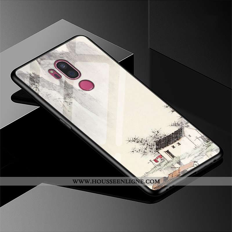 Coque Lg G7 Thinq Verre Personnalité Tendance Fluide Doux Étui Mode Violet