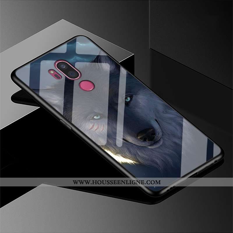 Coque Lg G7 Thinq Verre Personnalité Tendance Fluide Doux Étui Mode Violet