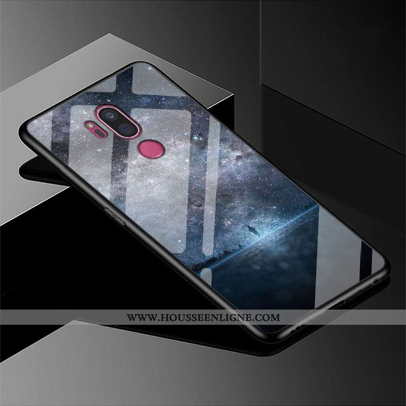 Coque Lg G7 Thinq Verre Personnalité Tendance Fluide Doux Étui Mode Violet
