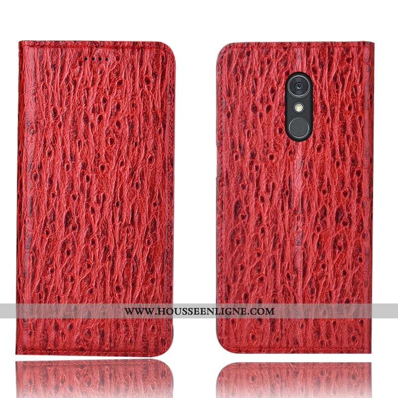 Coque Lg Q Stylus Modèle Fleurie Protection Incassable Étui Cuir Véritable Oiseau Noir