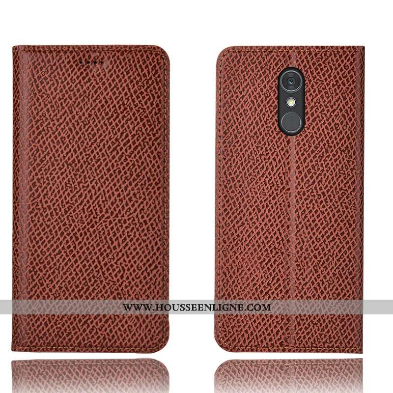 Coque Lg Q Stylus Modèle Fleurie Protection Étui Tout Compris Incassable Housse Mesh Marron
