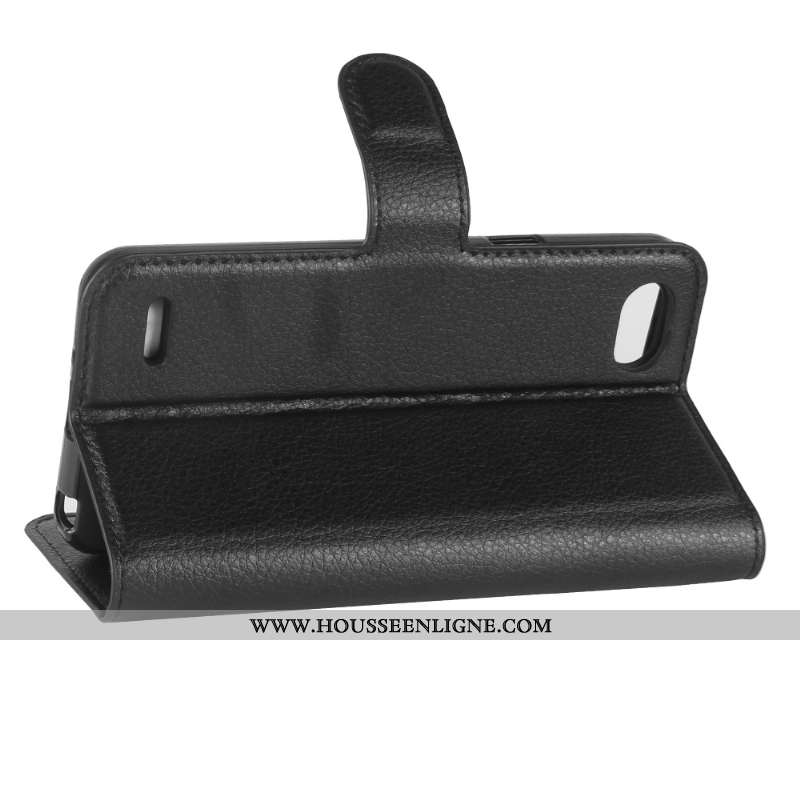 Coque Lg Q6 Cuir Protection Housse Étui Incassable Téléphone Portable Noir