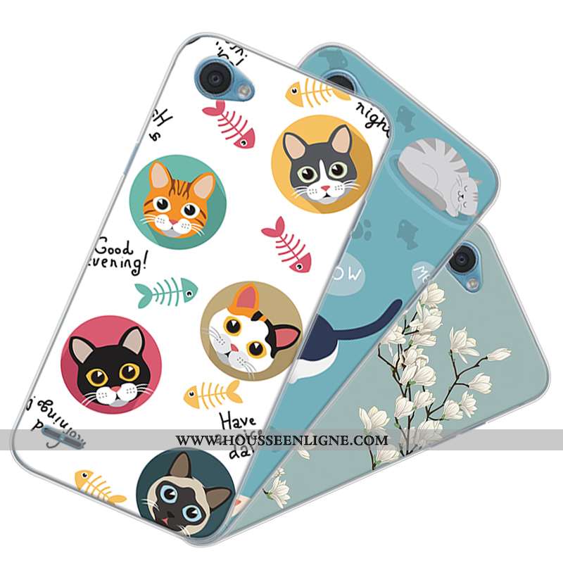 Coque Lg Q6 Dessin Animé Charmant Personnalité Téléphone Portable Protection Silicone Étui Blanche