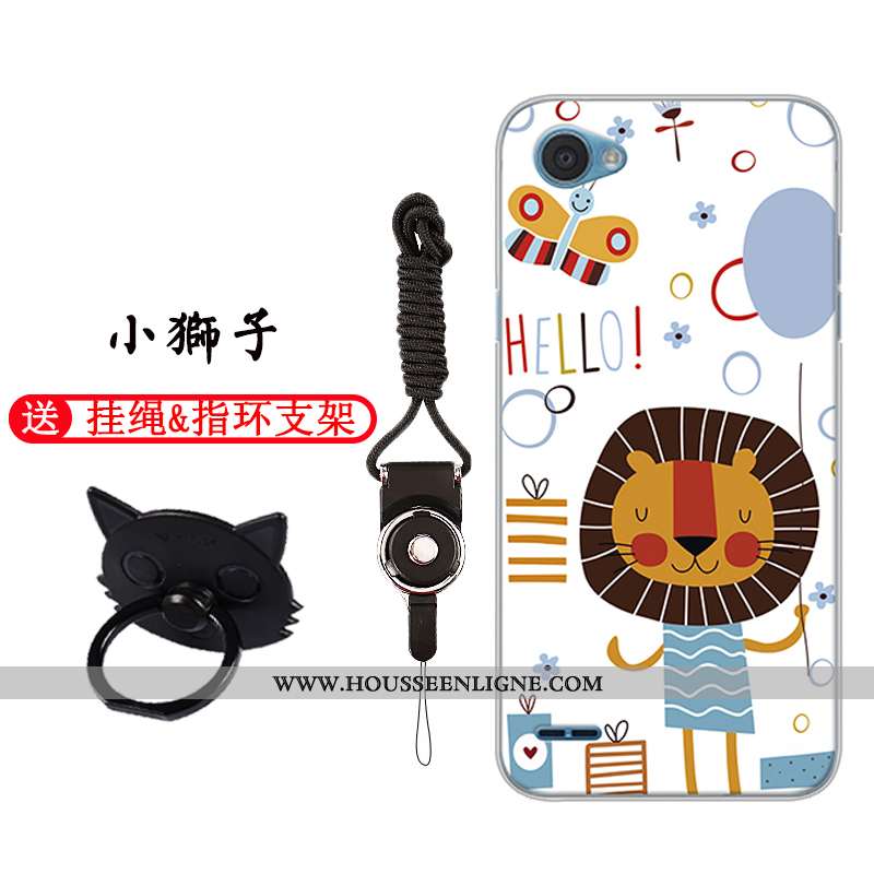 Coque Lg Q6 Dessin Animé Charmant Personnalité Téléphone Portable Protection Silicone Étui Blanche