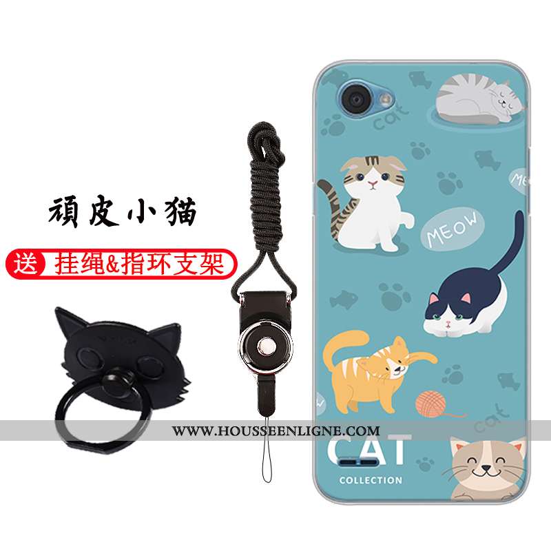 Coque Lg Q6 Dessin Animé Charmant Personnalité Téléphone Portable Protection Silicone Étui Blanche