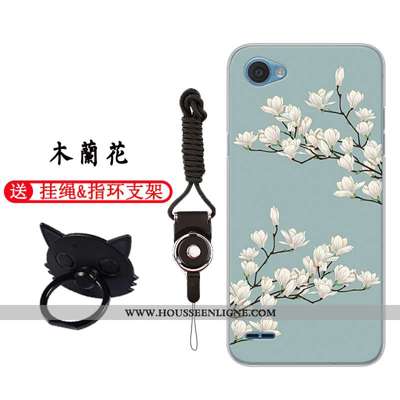 Coque Lg Q6 Dessin Animé Charmant Personnalité Téléphone Portable Protection Silicone Étui Blanche