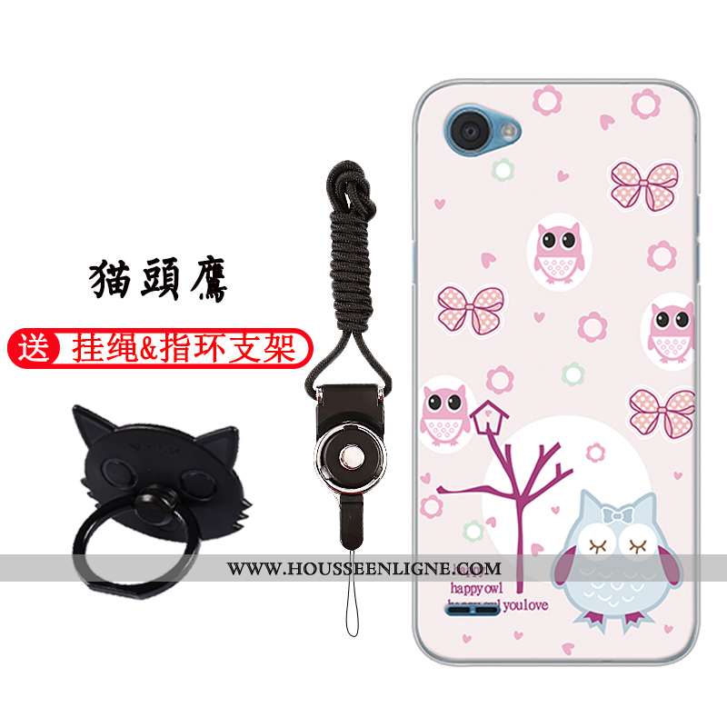 Coque Lg Q6 Dessin Animé Charmant Personnalité Téléphone Portable Protection Silicone Étui Blanche