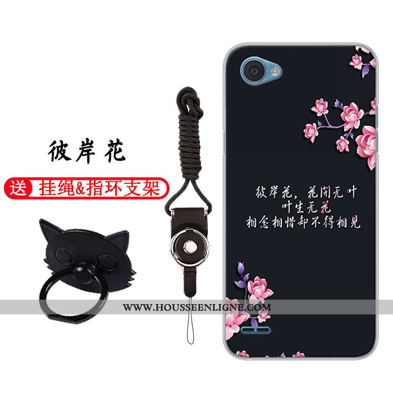 Coque Lg Q6 Dessin Animé Charmant Personnalité Téléphone Portable Protection Silicone Étui Blanche