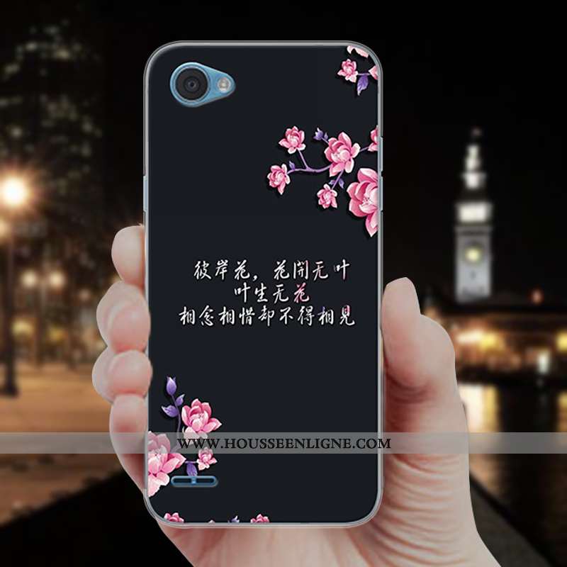 Coque Lg Q6 Dessin Animé Charmant Personnalité Téléphone Portable Protection Silicone Étui Blanche
