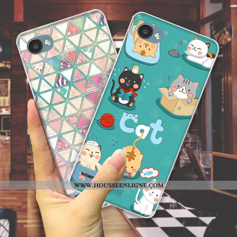 Coque Lg Q6 Dessin Animé Charmant Téléphone Portable Mode Étui Tout Compris Petit Verte