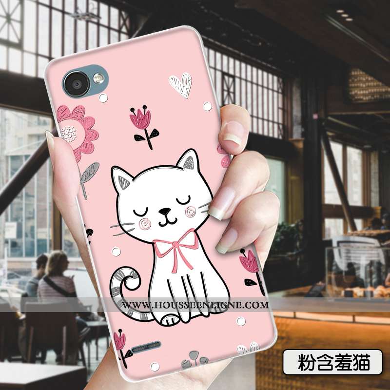 Coque Lg Q6 Dessin Animé Charmant Téléphone Portable Mode Étui Tout Compris Petit Verte