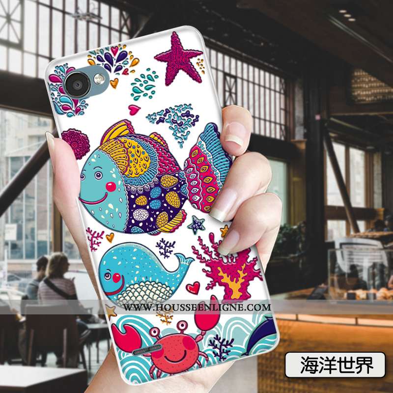 Coque Lg Q6 Dessin Animé Charmant Téléphone Portable Mode Étui Tout Compris Petit Verte