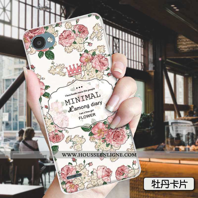 Coque Lg Q6 Dessin Animé Charmant Téléphone Portable Mode Étui Tout Compris Petit Verte