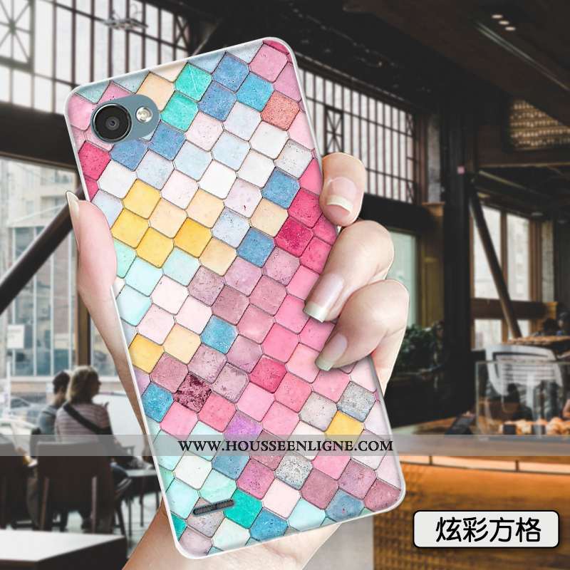 Coque Lg Q6 Dessin Animé Charmant Téléphone Portable Mode Étui Tout Compris Petit Verte