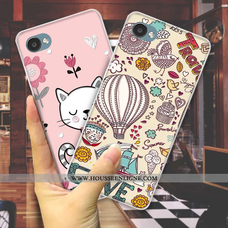 Coque Lg Q6 Dessin Animé Charmant Téléphone Portable Mode Étui Tout Compris Petit Verte