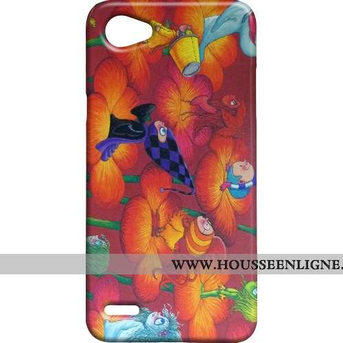 Coque Lg Q6 Délavé En Daim Difficile Téléphone Portable Étui Bleu Mini