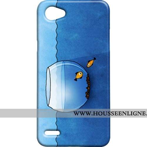 Coque Lg Q6 Délavé En Daim Difficile Téléphone Portable Étui Bleu Mini