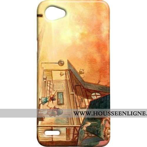 Coque Lg Q6 Délavé En Daim Difficile Téléphone Portable Étui Bleu Mini