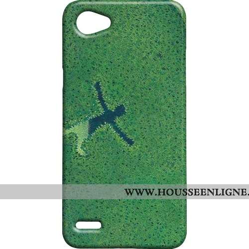 Coque Lg Q6 Délavé En Daim Difficile Téléphone Portable Étui Bleu Mini