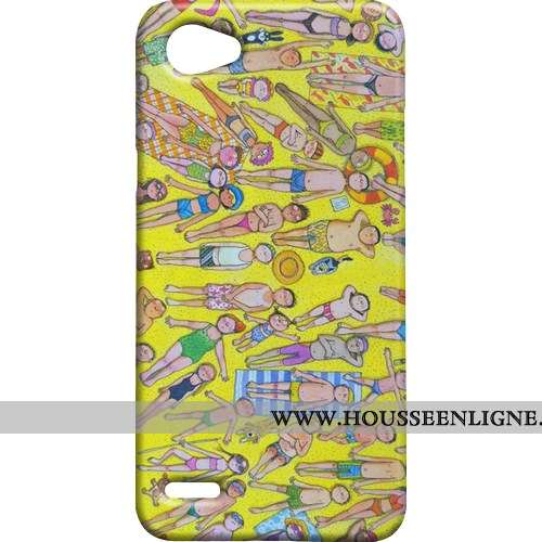 Coque Lg Q6 Délavé En Daim Difficile Téléphone Portable Étui Bleu Mini