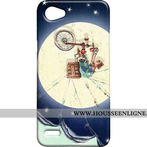 Coque Lg Q6 Délavé En Daim Difficile Téléphone Portable Étui Bleu Mini