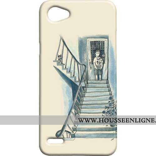 Coque Lg Q6 Délavé En Daim Difficile Téléphone Portable Étui Bleu Mini