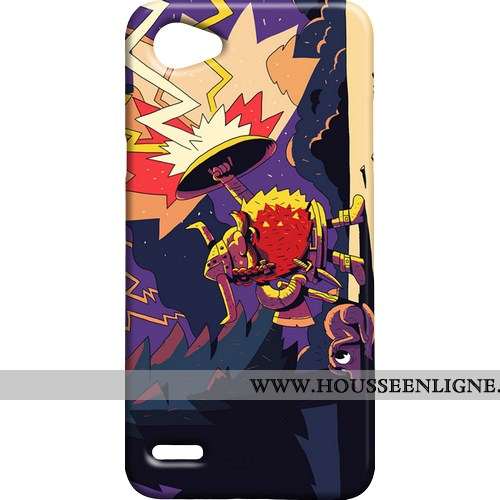 Coque Lg Q6 Personnalité Créatif Téléphone Portable Difficile Étui Mini Jaune