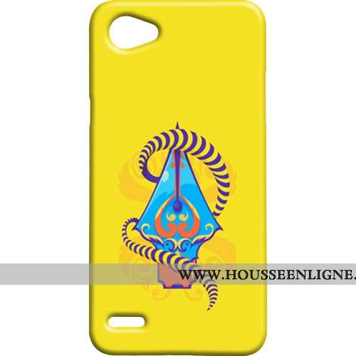 Coque Lg Q6 Personnalité Créatif Téléphone Portable Difficile Étui Mini Jaune