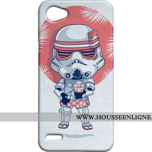 Coque Lg Q6 Personnalité Créatif Téléphone Portable Difficile Étui Mini Jaune
