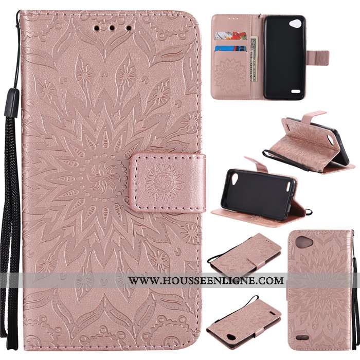Coque Lg Q6 Protection Cuir Téléphone Portable Étui Incassable Tout Compris Verte