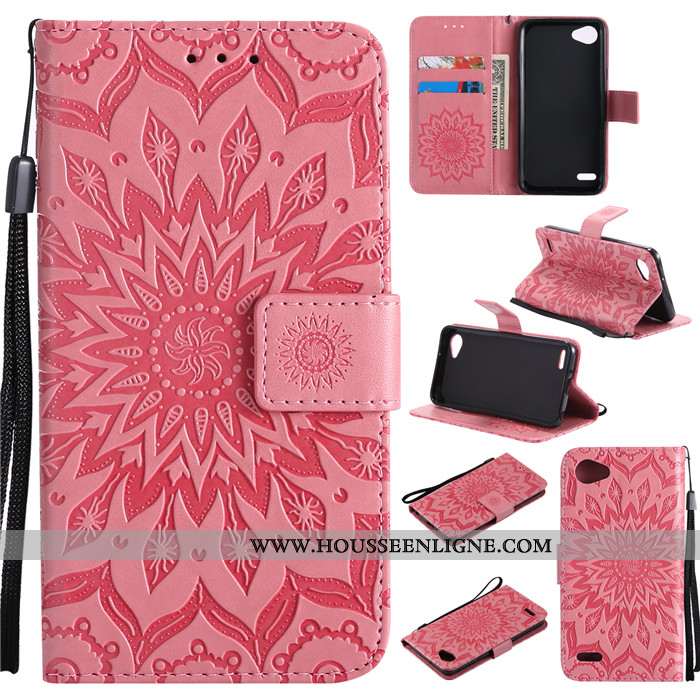 Coque Lg Q6 Protection Cuir Téléphone Portable Étui Incassable Tout Compris Verte