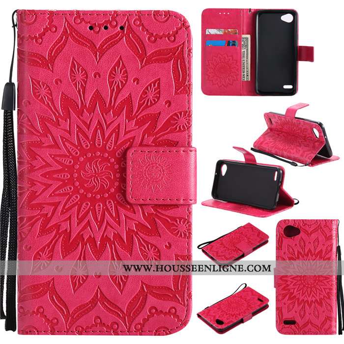 Coque Lg Q6 Protection Cuir Téléphone Portable Étui Incassable Tout Compris Verte