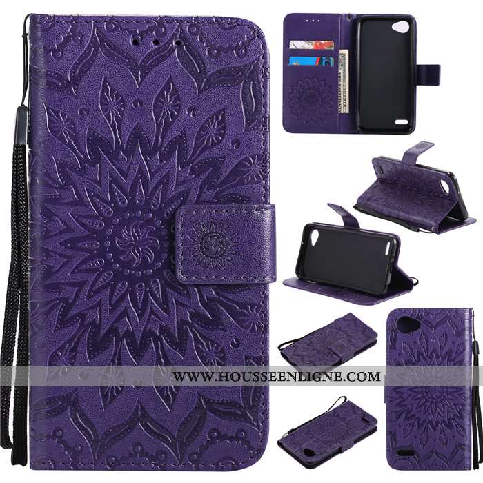 Coque Lg Q6 Protection Cuir Téléphone Portable Étui Incassable Tout Compris Verte