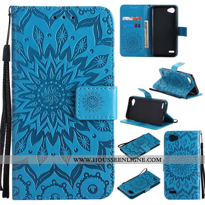 Coque Lg Q6 Protection Cuir Téléphone Portable Étui Incassable Tout Compris Verte
