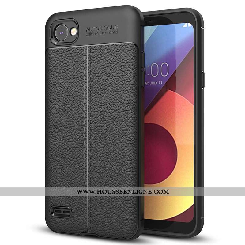 Coque Lg Q6 Protection Tendance Gris Nouveau Tout Compris Litchi Étui