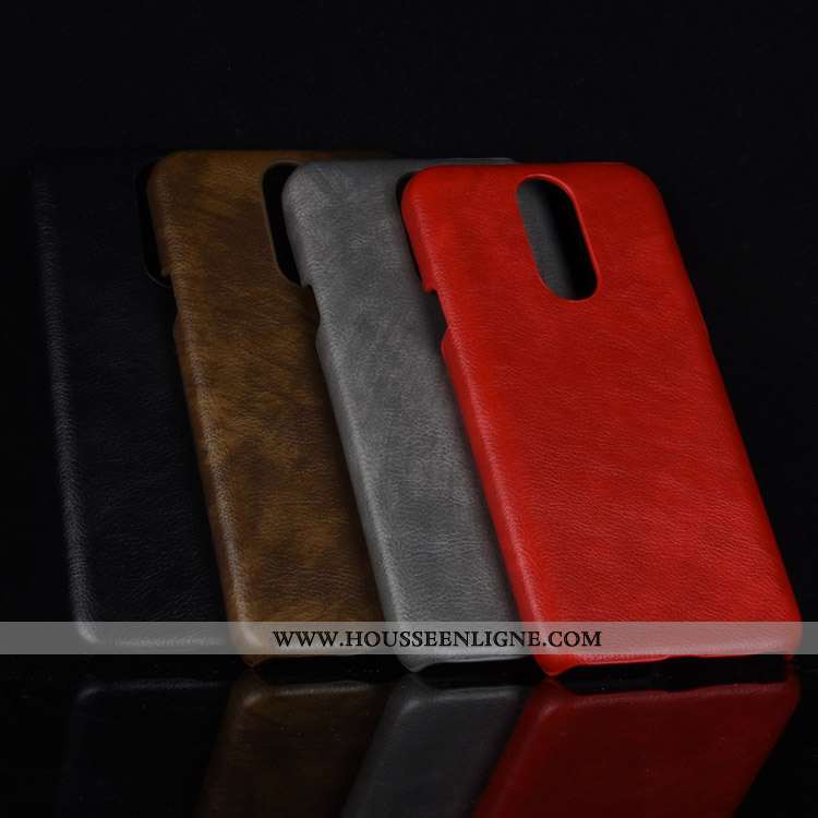 Coque Lg Q7 Cuir Modèle Fleurie Incassable Étui Téléphone Portable Rouge