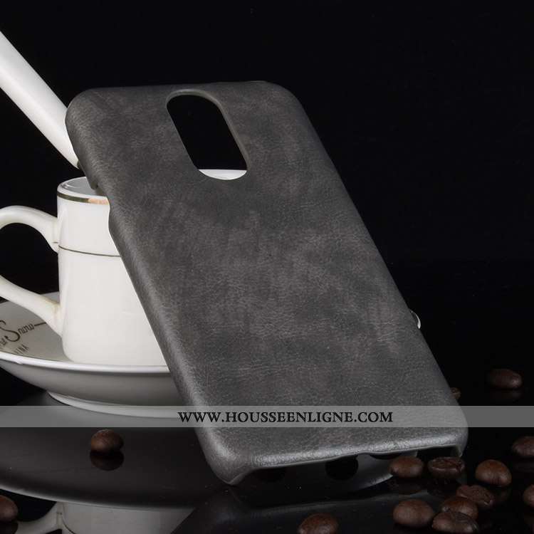 Coque Lg Q7 Cuir Modèle Fleurie Incassable Étui Téléphone Portable Rouge