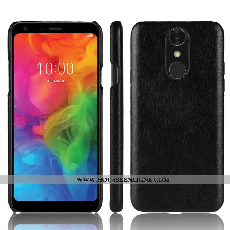 Coque Lg Q7 Cuir Modèle Fleurie Incassable Étui Téléphone Portable Rouge