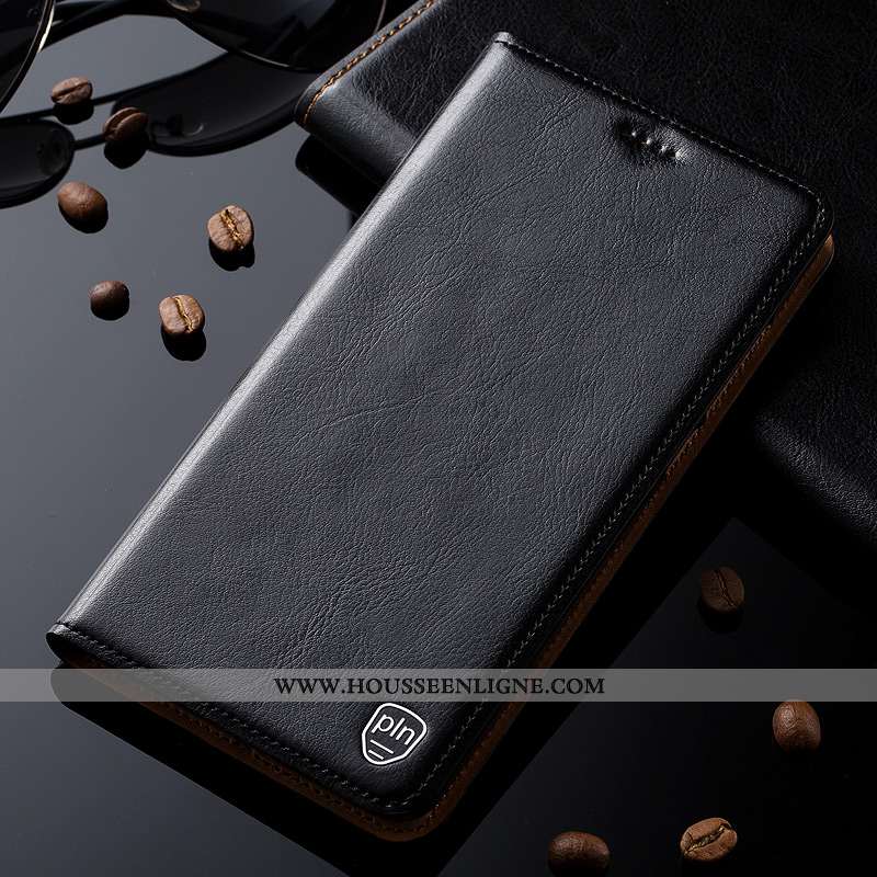 Coque Lg V30 Cuir Véritable Cuir Housse Étui Téléphone Portable Modèle Fleurie Protection Bleu Foncé