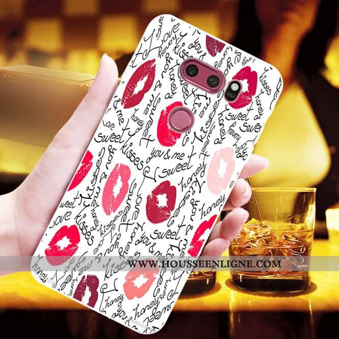 Coque Lg V30 Fluide Doux Mode Charmant Chiens Jaune Personnalisé