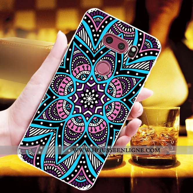 Coque Lg V30 Fluide Doux Mode Charmant Chiens Jaune Personnalisé