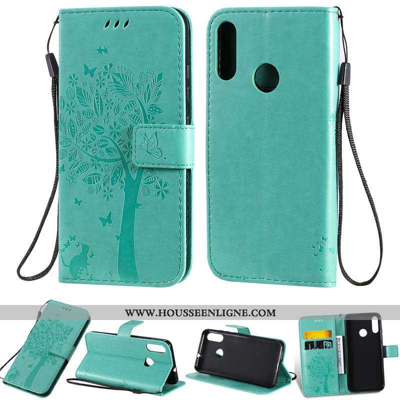 Coque Moto E6 Plus Cuir Protection Rose Étui Incassable Téléphone Portable