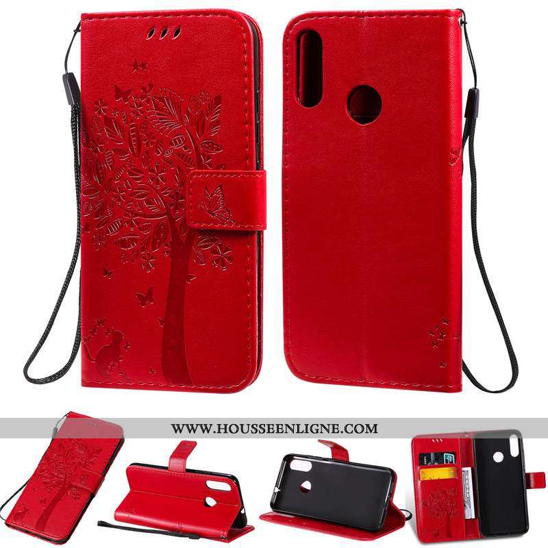 Coque Moto E6 Plus Cuir Protection Rose Étui Incassable Téléphone Portable