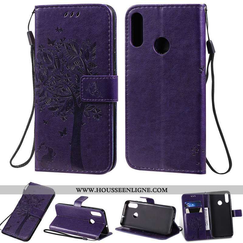 Coque Moto E6 Plus Cuir Protection Rose Étui Incassable Téléphone Portable