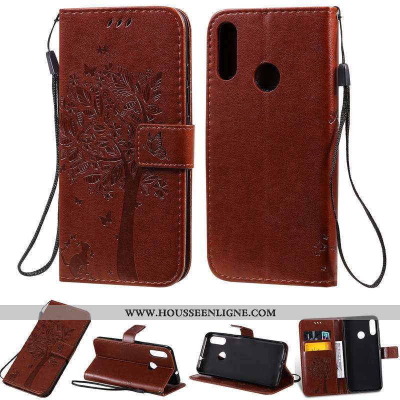 Coque Moto E6 Plus Cuir Protection Rose Étui Incassable Téléphone Portable